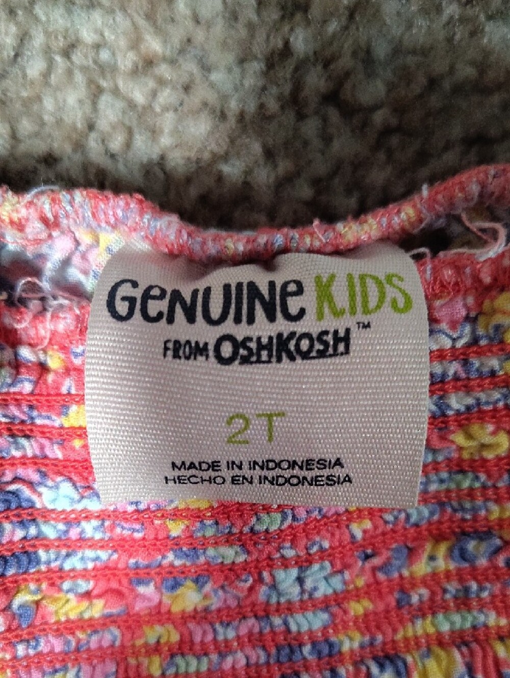 Girls Floral Pink Elastic Waist Skort - Picture 3 of 3